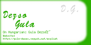 dezso gula business card